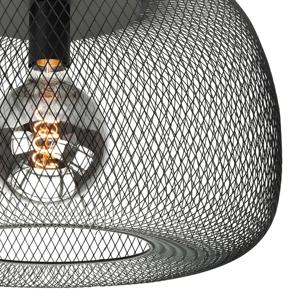 Highlight plafondlamp Honey - 1 lichts - 48 x 25 cm - zwart