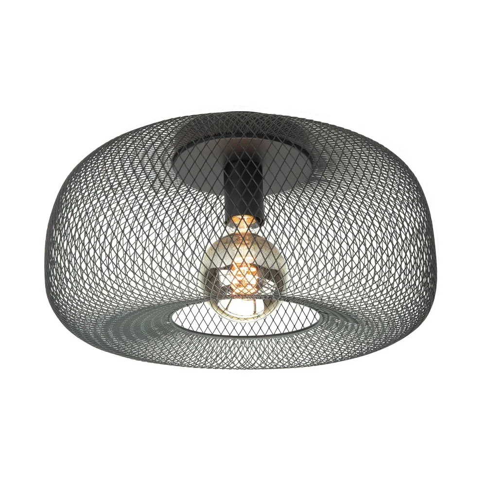 Highlight plafondlamp Honey - 1 lichts - 39 x 22 cm - zwart