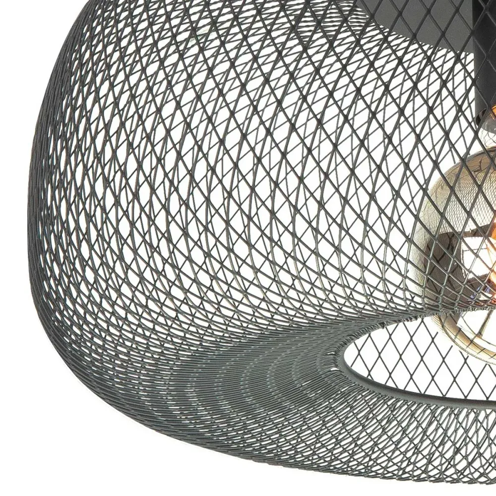 Highlight plafondlamp Honey - 1 lichts - 39 x 22 cm - zwart