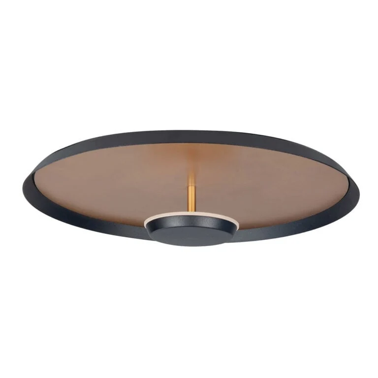 Highlight plafondlamp Oro - 1 lichts - 45 x 12 cm - zwart - mat goud