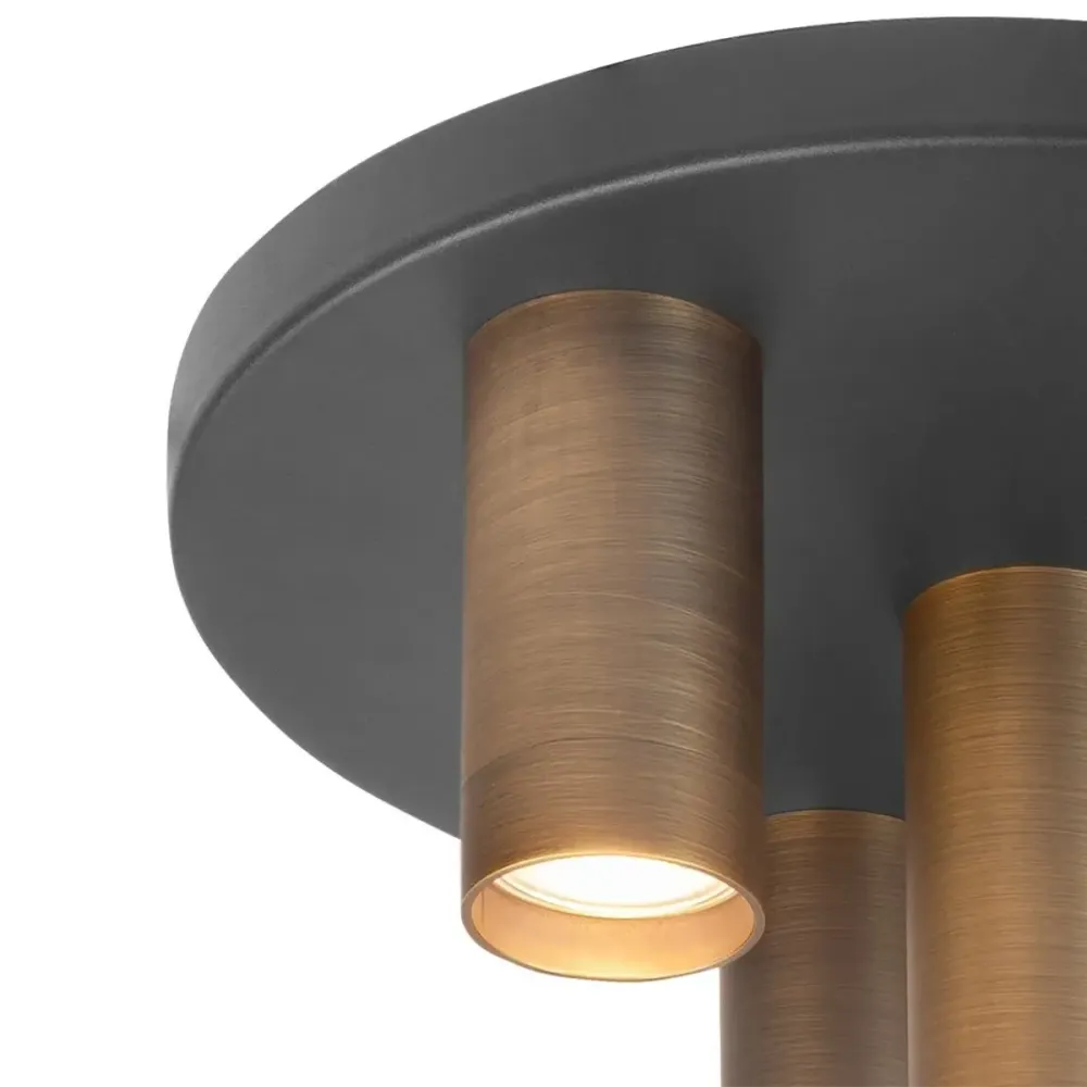 Highlight plafondlamp Perugia - 4 lichts - 35 x 28 cm - zwart brons