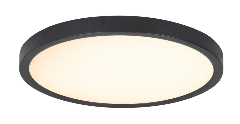 Highlight plafondlamp Piatto - 1 lichts - 30.5 x 2.5 cm - zwart