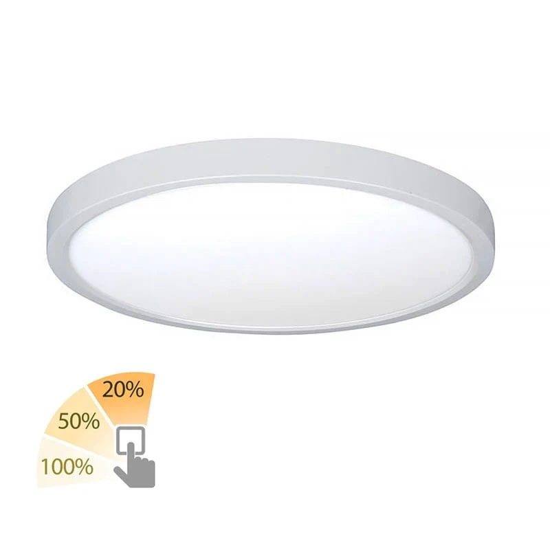 Highlight plafondlamp Piatto - 1 lichts - 44.5 x 2.5 cm - wit