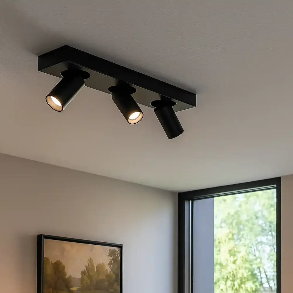 Highlight spot Eliano - 3 lichts - 36 x 12.5 cm - zwart