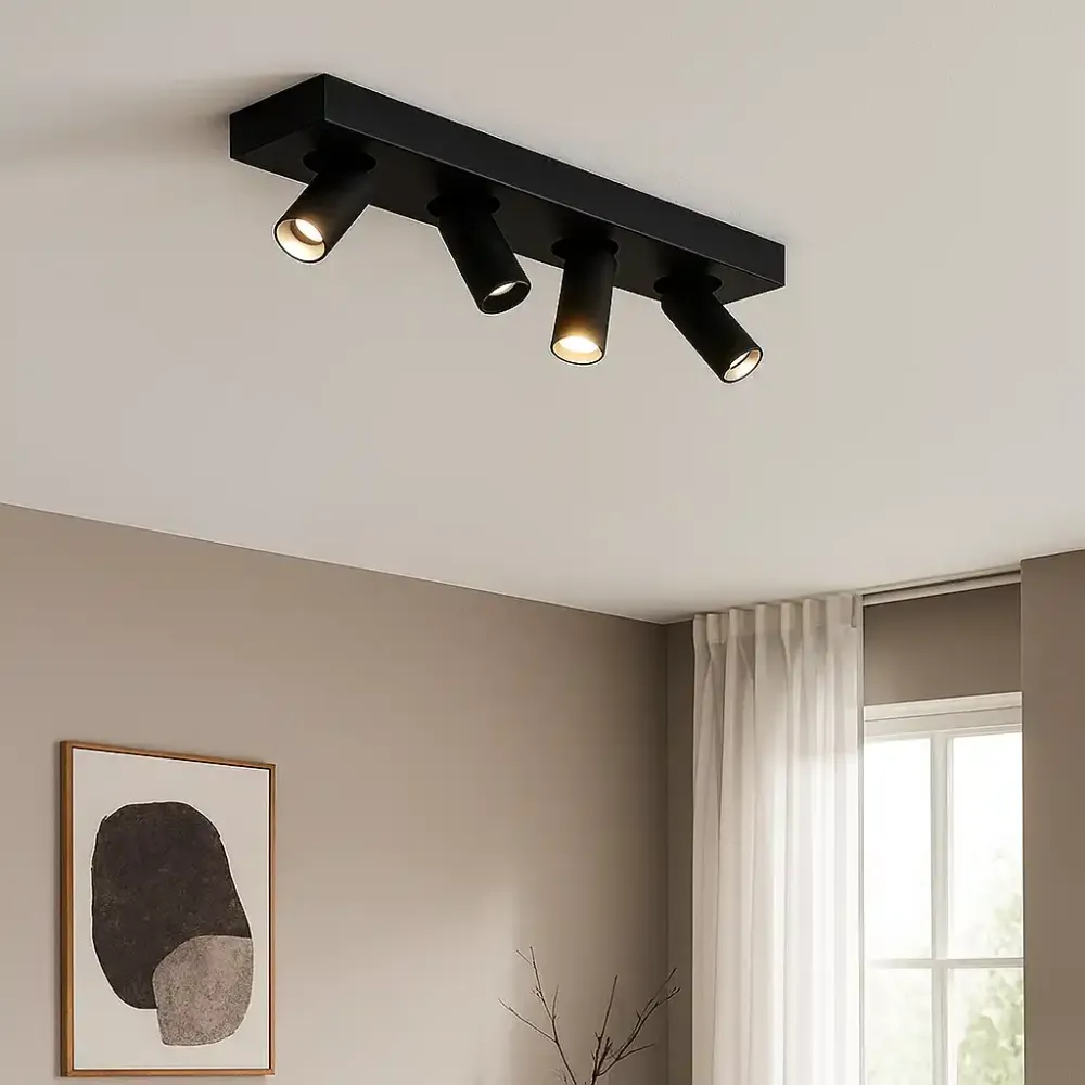 Highlight spot Eliano - 4 lichts - 48 x 12.5 cm - zwart