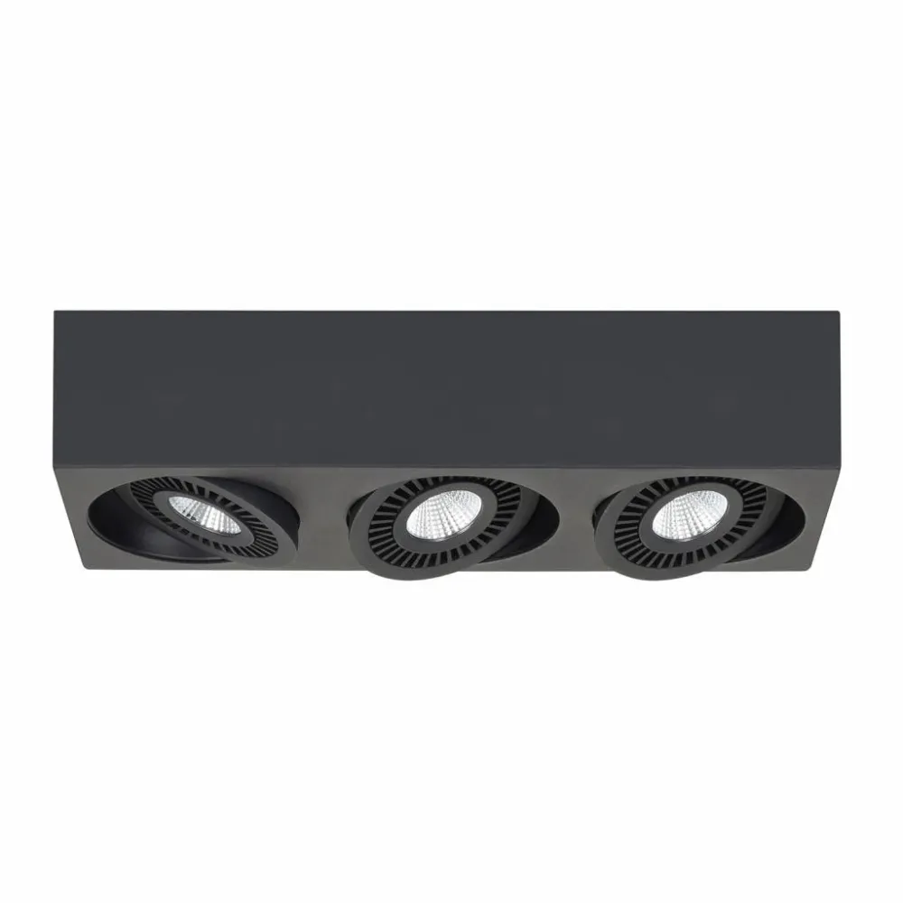 Highlight spot Eye - 3 lichts - 36 x 9 cm - zwart