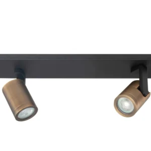 Highlight spot HALO - 2 lichts - 40 x 15 cm - zwart brons
