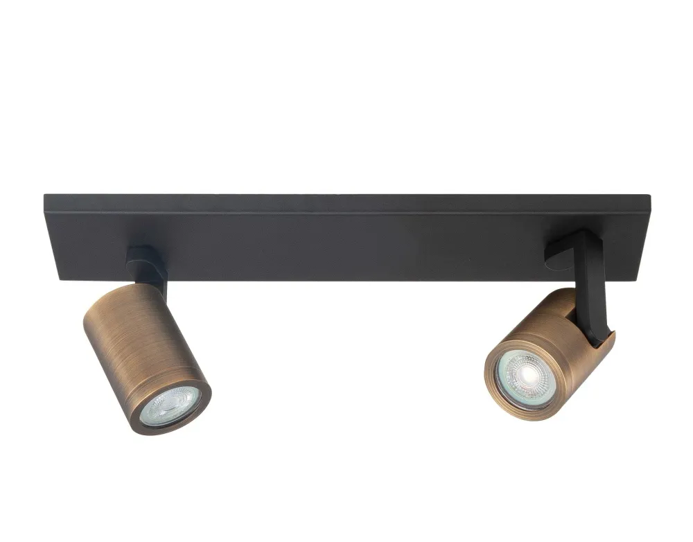 Highlight spot HALO - 2 lichts - 40 x 15 cm - zwart brons