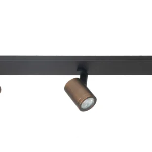 Highlight spot HALO - 3 lichts - 65 x 15 cm - zwart brons