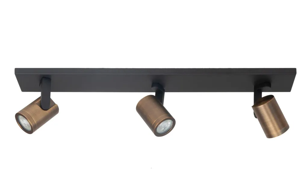Highlight spot HALO - 3 lichts - 65 x 15 cm - zwart brons