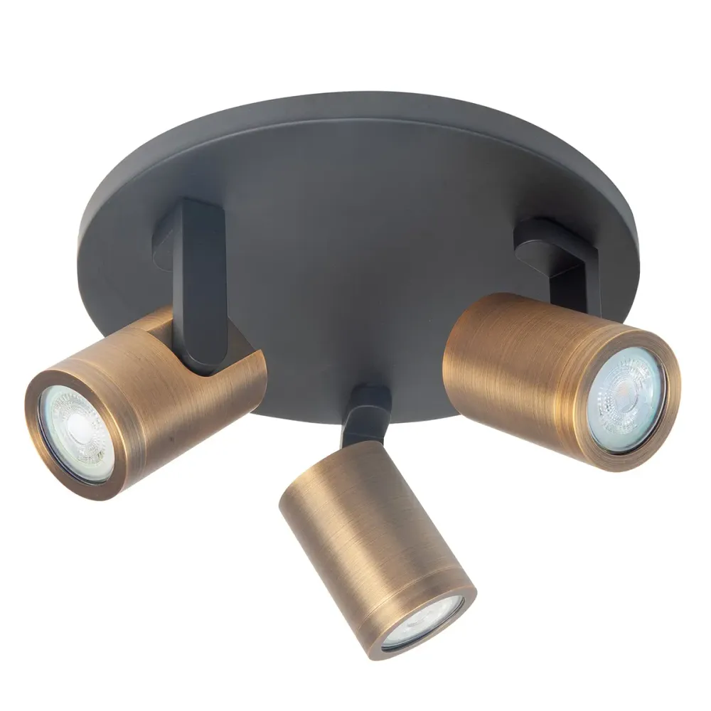 Highlight spot HALO - 3 lichts - 25 x 15 cm - zwart brons