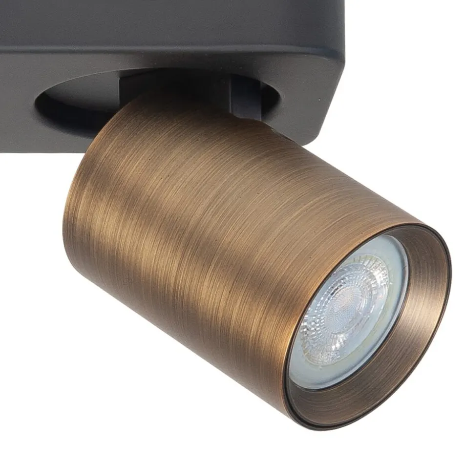 Highlight spot Oliver - 2 lichts - 26 x 13 cm - zwart brons