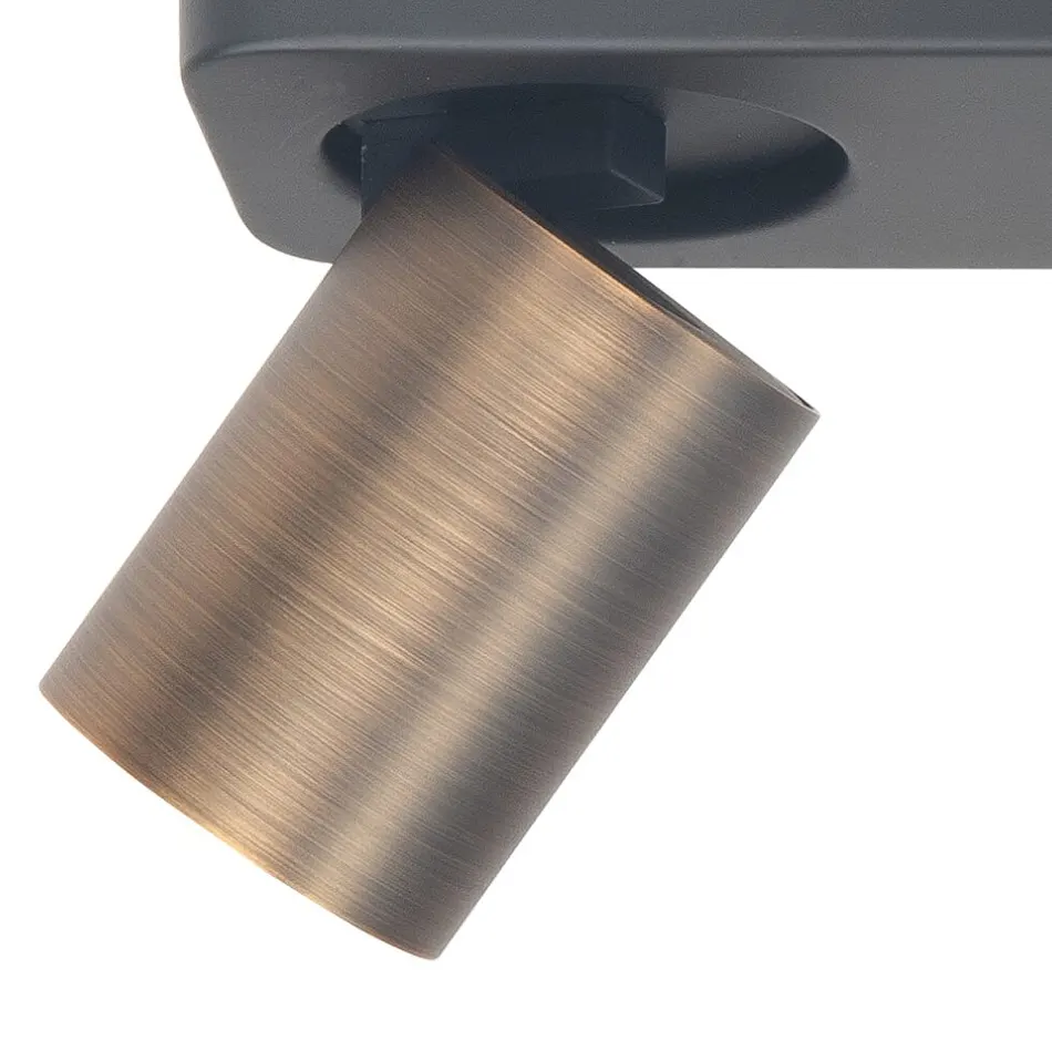 Highlight spot Oliver - 2 lichts - 26 x 13 cm - zwart brons