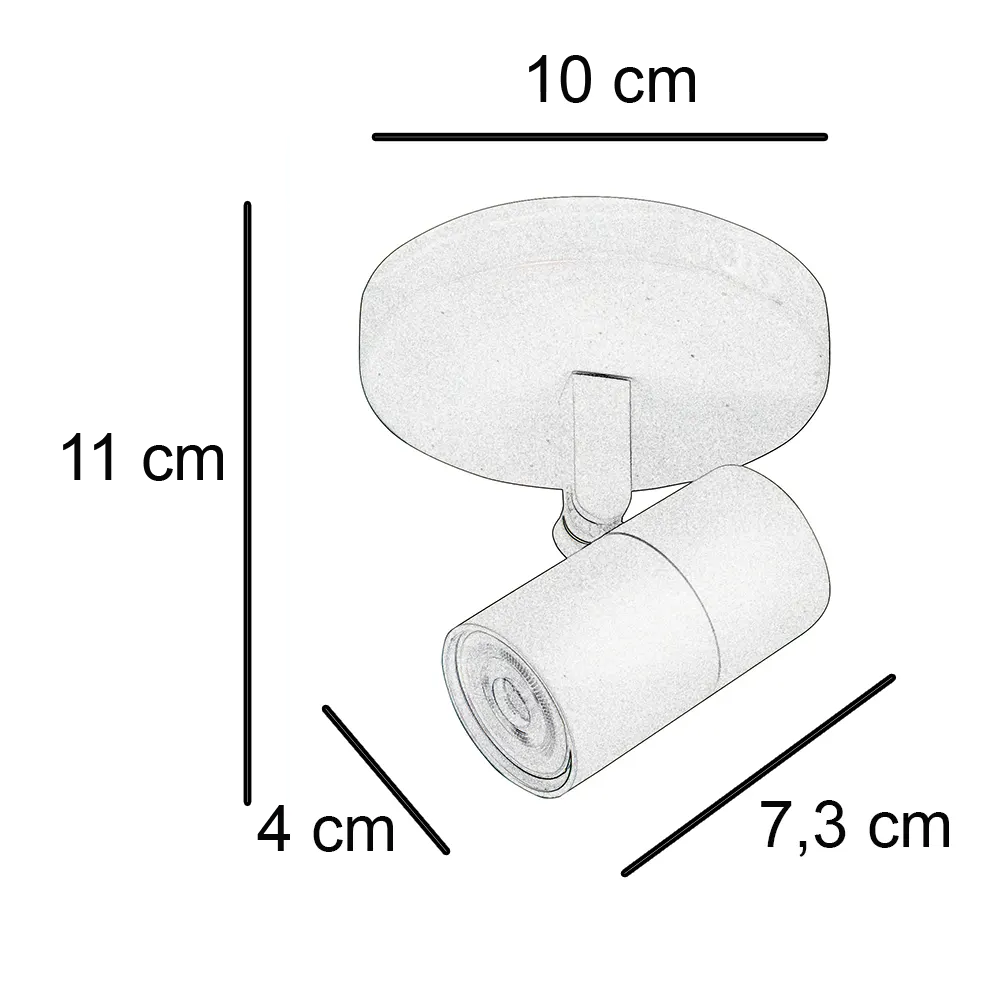 Highlight spot Picollo - 1 lichts - 10 x 11 cm - zwart
