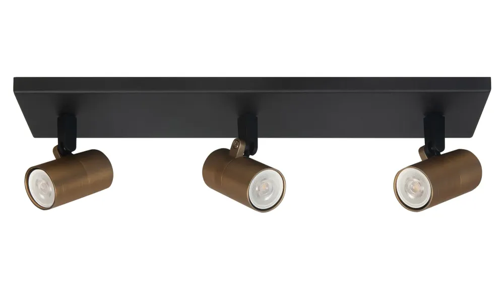 Highlight spot Picollo - 3 lichts - 40 x 11 cm - zwart goud