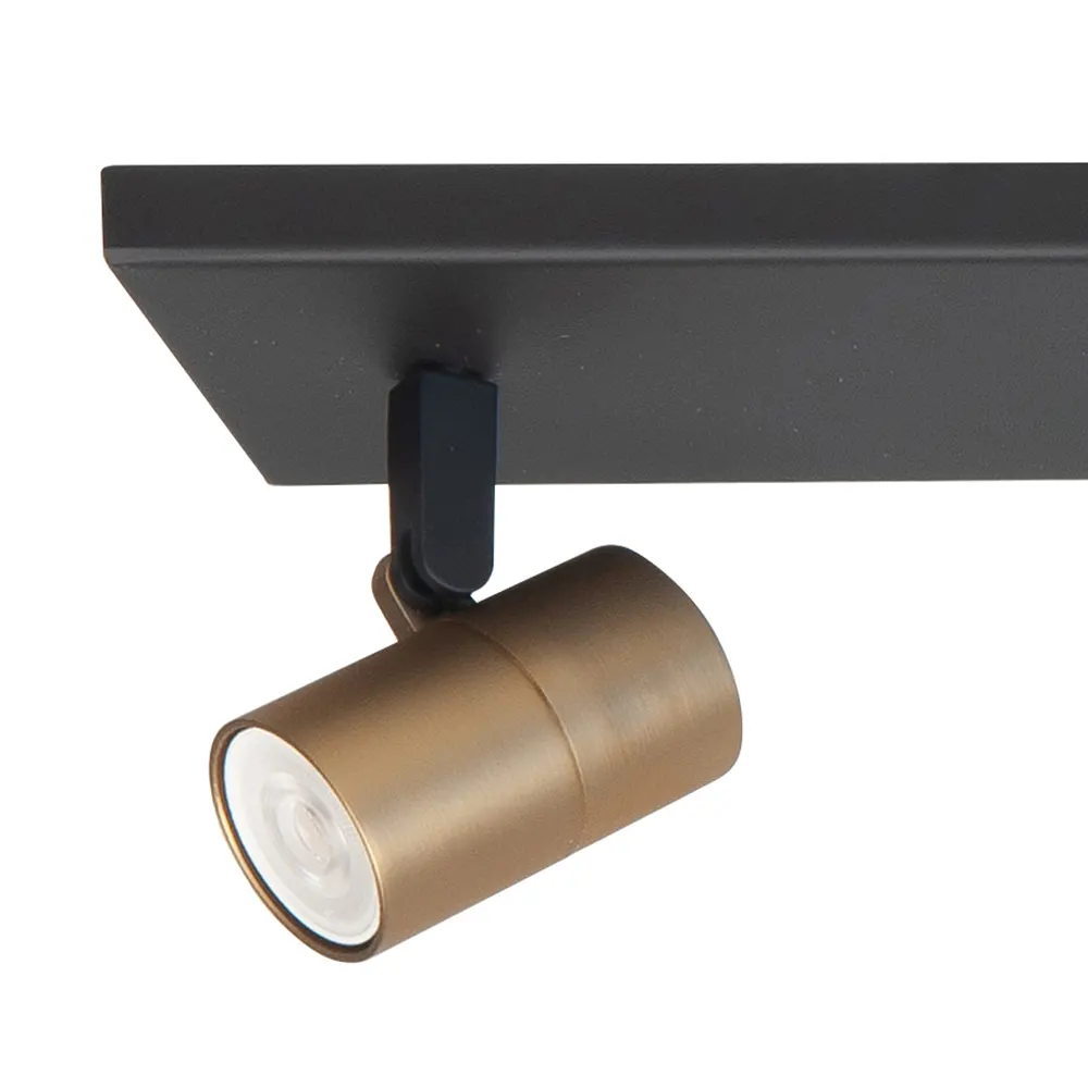 Highlight spot Picollo - 3 lichts - 40 x 11 cm - zwart goud