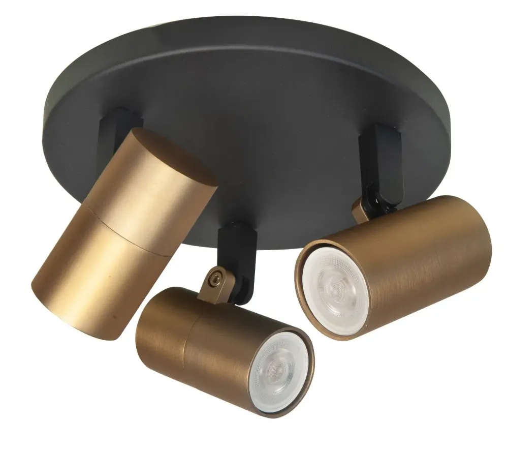 Highlight spot Picollo - 3 lichts - 17 x 11 cm - zwart goud