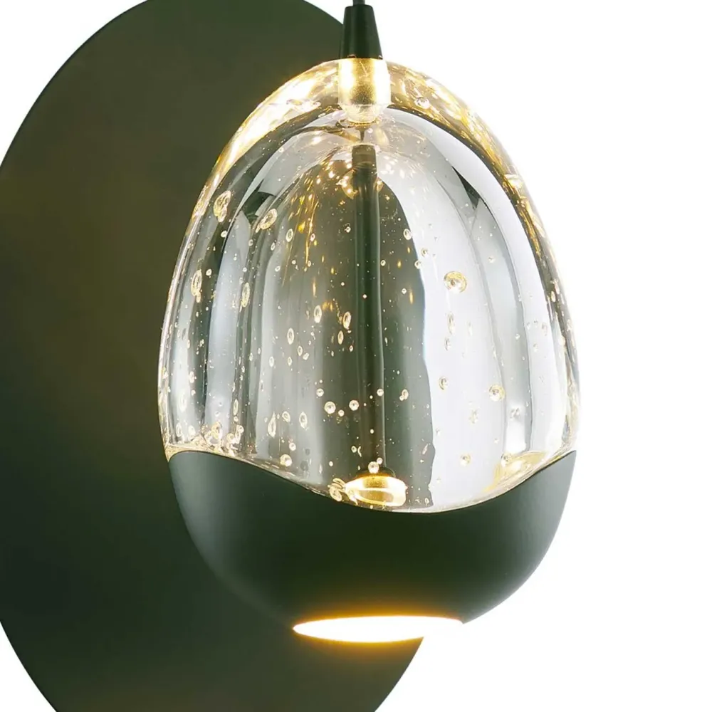 Highlight wandlamp Clear - 1 lichts - 16 x 27 cm - helder zwart
