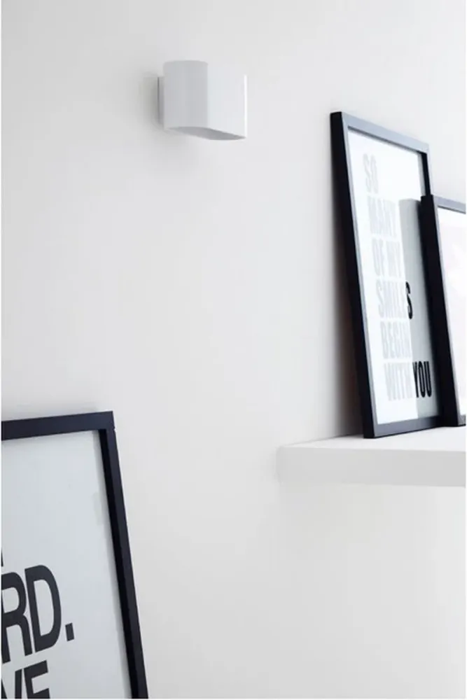 Highlight wandlamp Oval - 1 lichts - 8x 8 cm - wit