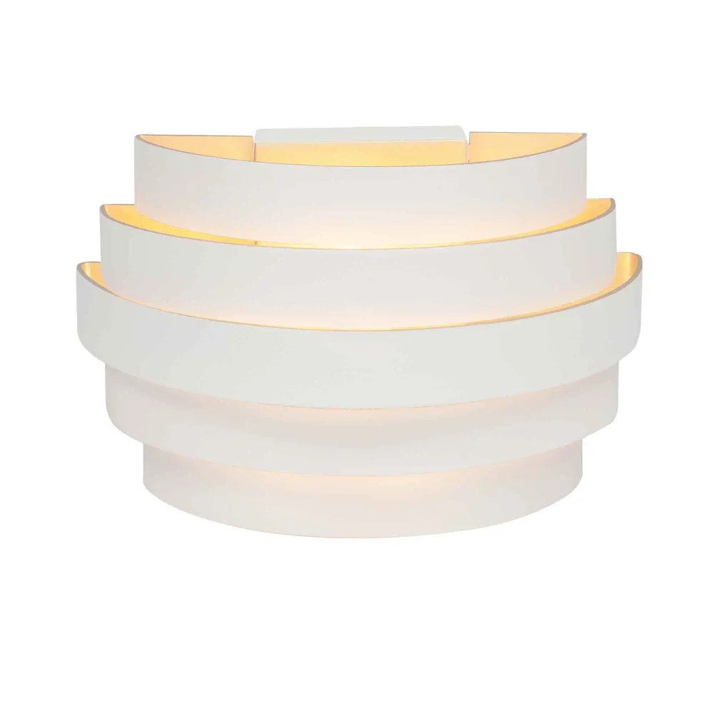 Highlight wandlamp Scudo - 1 lichts - 12.5 x 10.5 cm - wit goud