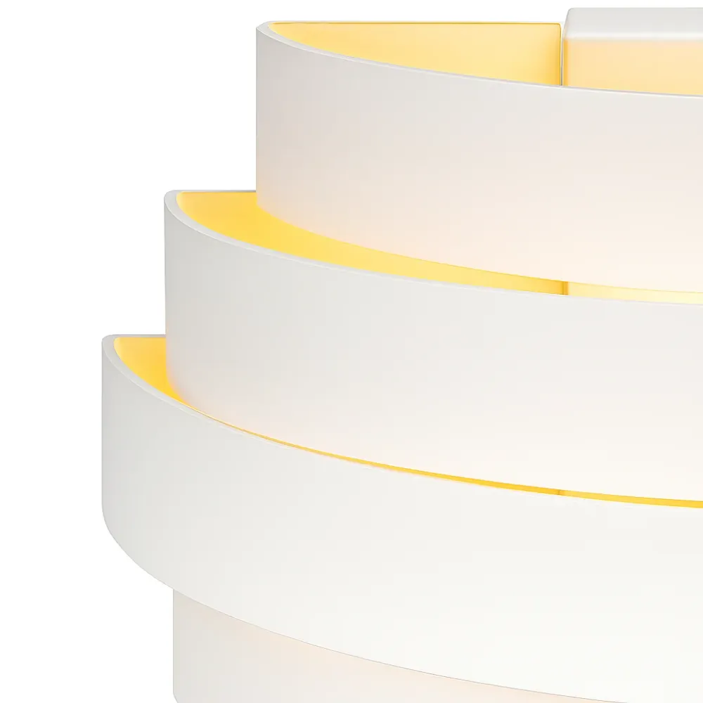 Highlight wandlamp Scudo - 1 lichts - 12.5 x 10.5 cm - wit goud