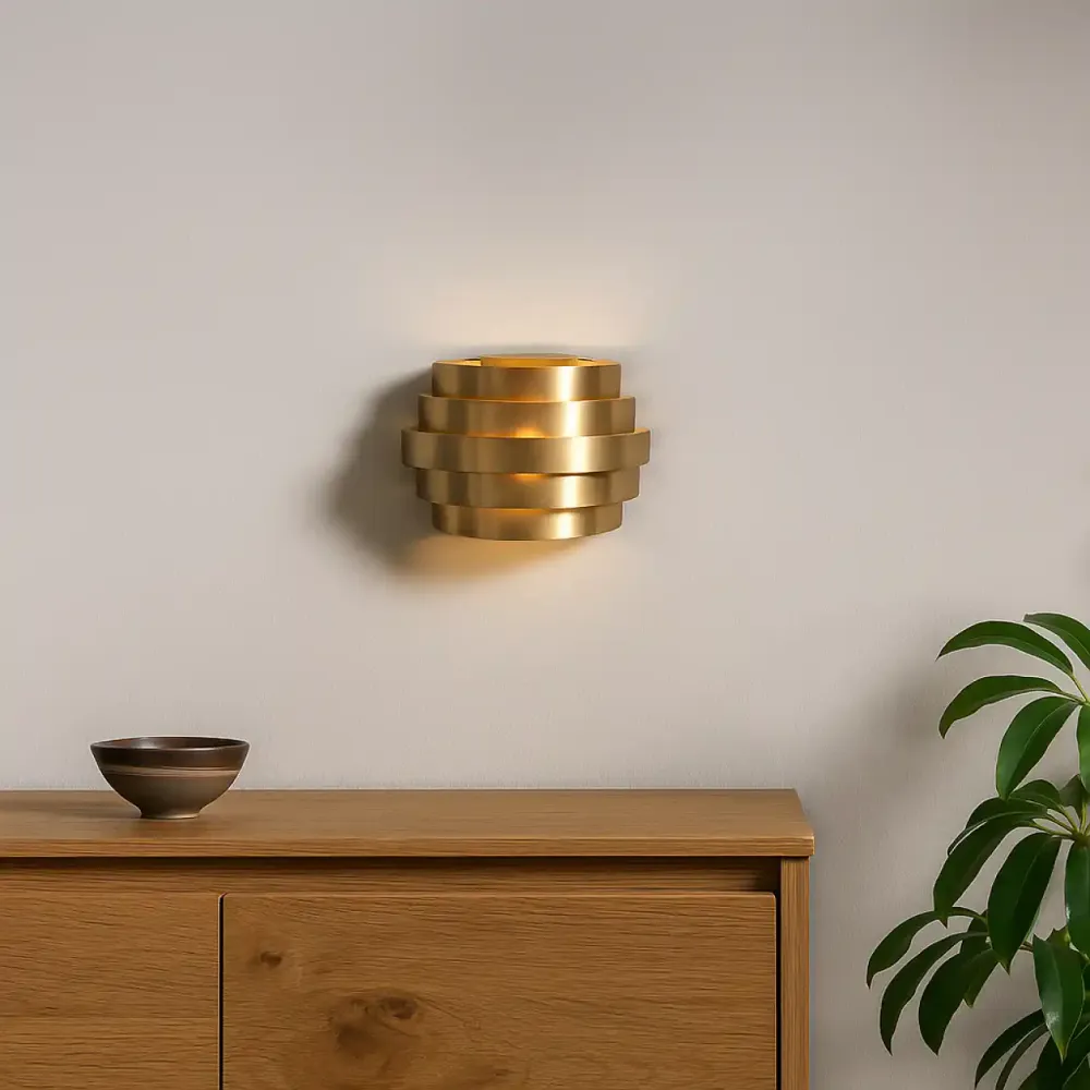 Highlight wandlamp Scudo - 1 lichts - 12.5 x 10.5 cm - brons