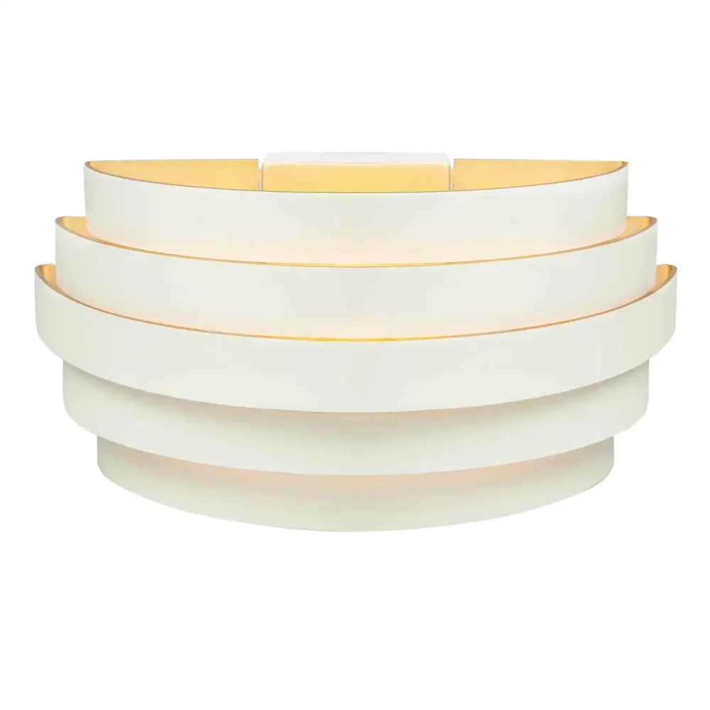 Highlight wandlamp Scudo - 1 lichts - 12.5 x 12.5 cm - wit goud
