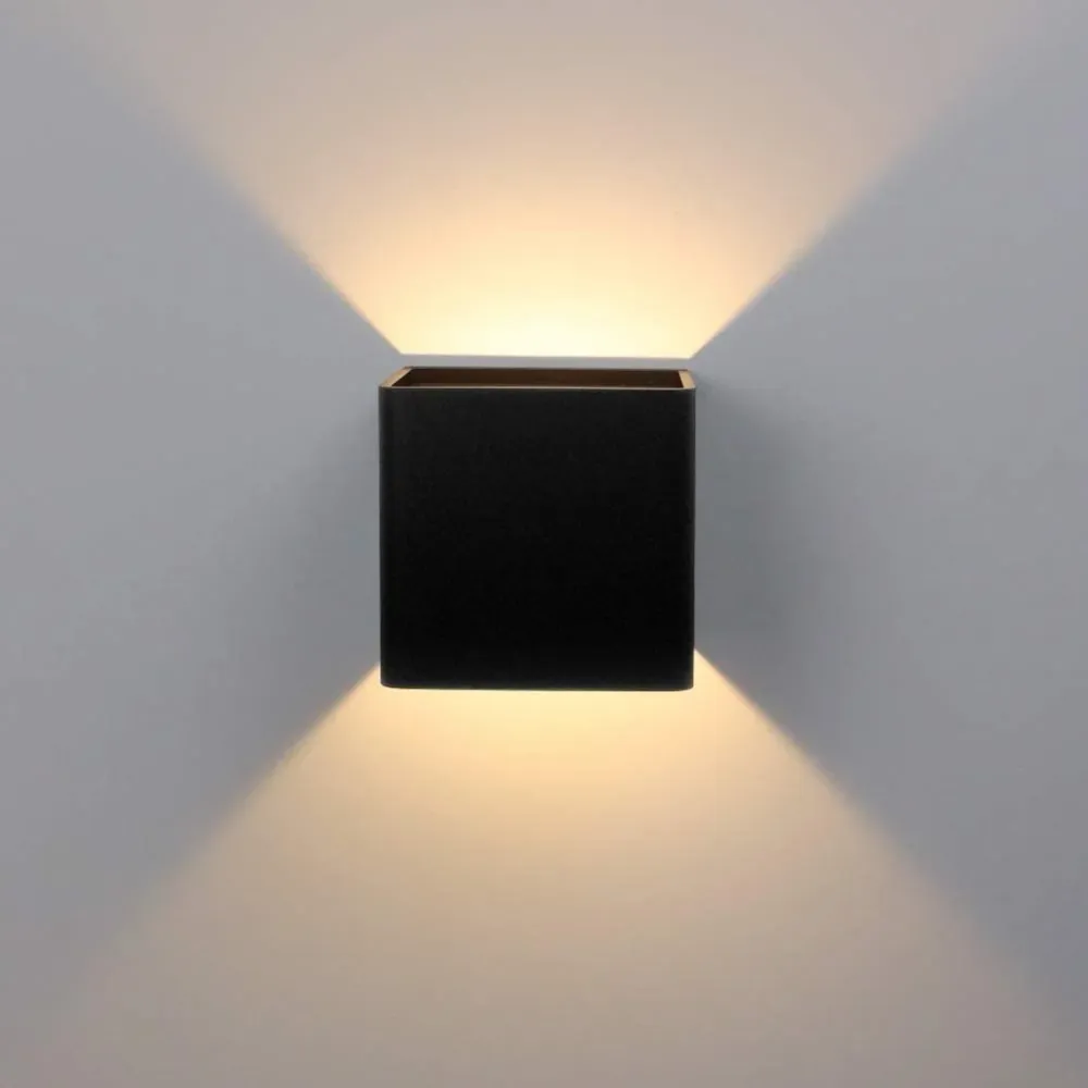 Highlight wandlamp Stretto - 1 lichts - 10 x 10 cm - zwart