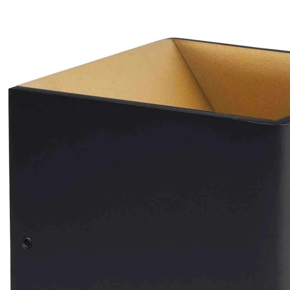 Highlight wandlamp Stretto - 1 lichts - 10 x 10 cm - zwart - goud
