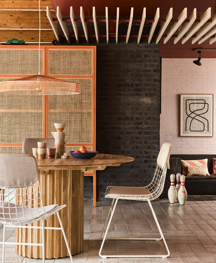 HKLIVING hanglamp van touw – terra