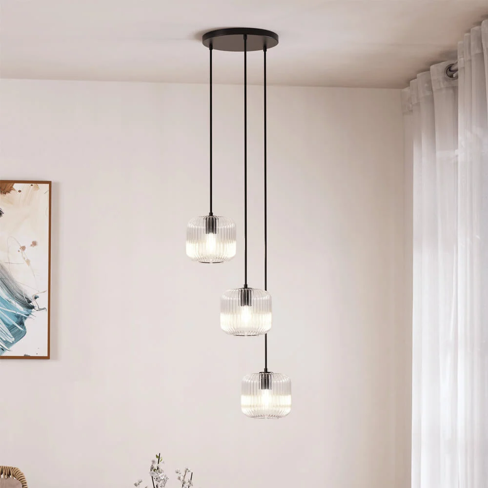 HOME DELUXE Hanglamp van glas LILY - Transparant