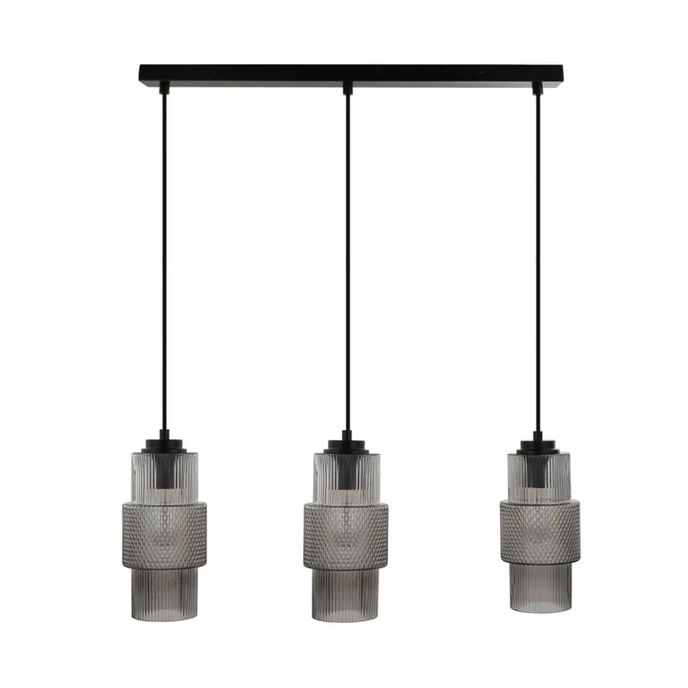 HOME DELUXE Hanglamp van Glas YUKI - Rookgrijs
