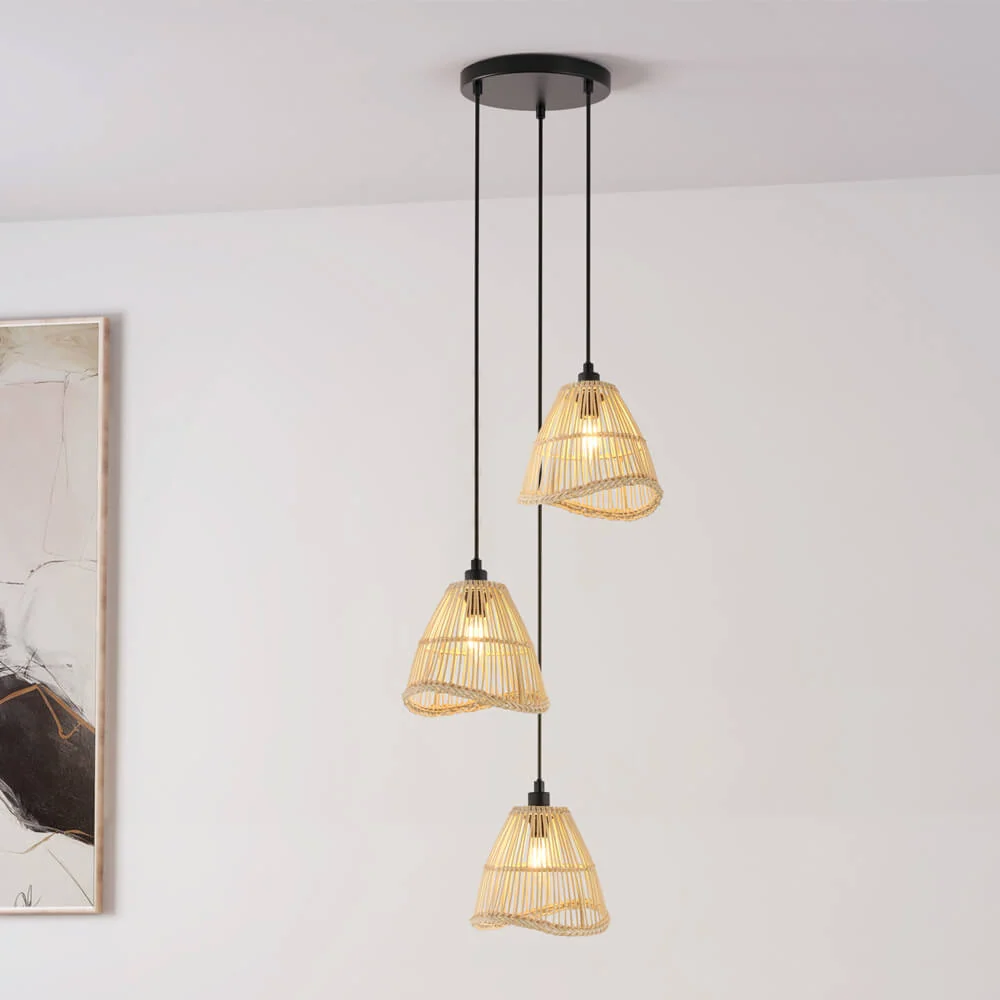 HOME DELUXE Hanglamp van rotan FELIA - Beige