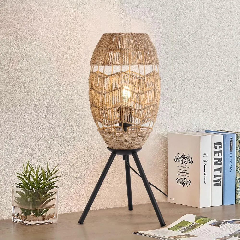 HOME DELUXE Tafellamp van Jute KIKO - Natuur
