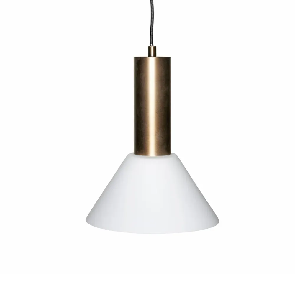 Hübsch hanger Contrast - glas/ijzer - ø25xh28cm, e27 Hubsch