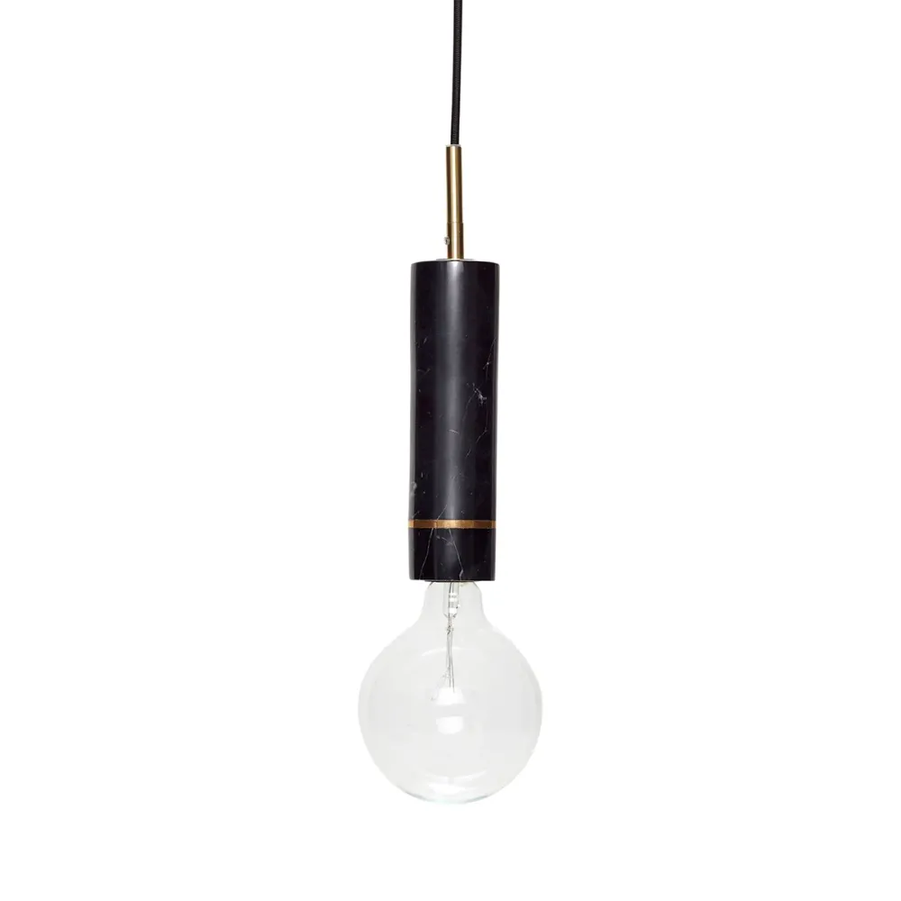 Hübsch hanger Elegant - messing/marmer - ø6xh29cm, e27 Hubsch