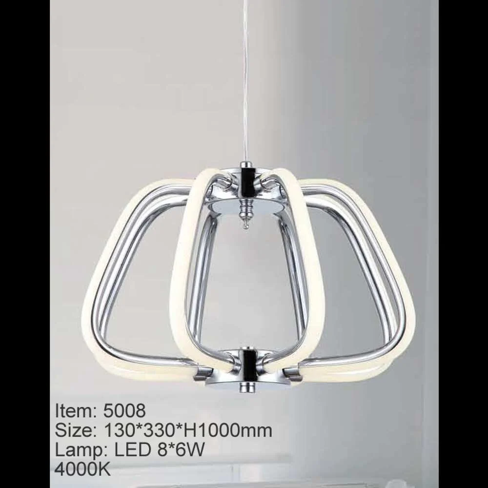 LUM COLGANTE DE LED 8X6W 4000K CON FIGURA TIPO PIRAMIDAL IIDSA