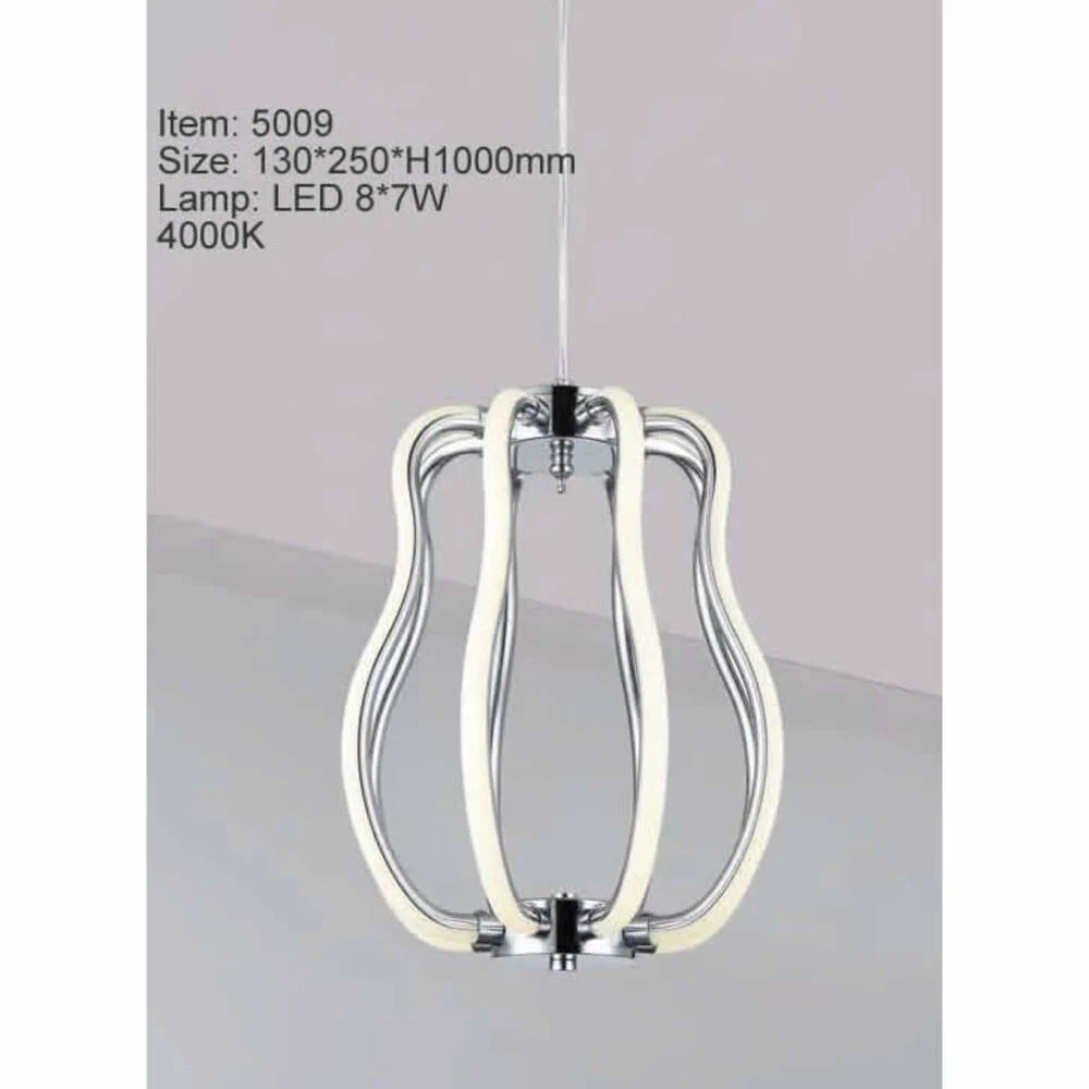 LUM COLGANTE DE LED 8X7W 4000K CON FIGURA ESTILO CURVEADO IIDSA