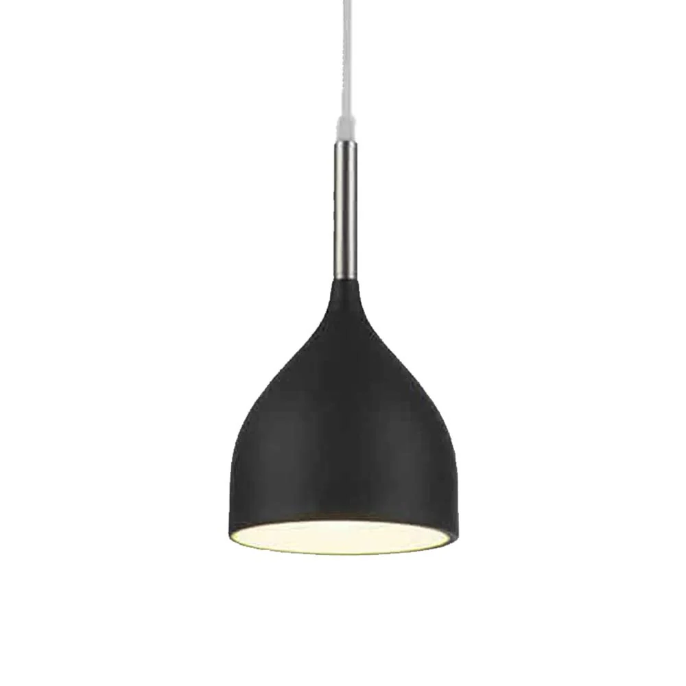 T-HS6025-1 CANDIL CAMPANA NEGRA1X60W E27100X1000MM IIDSA