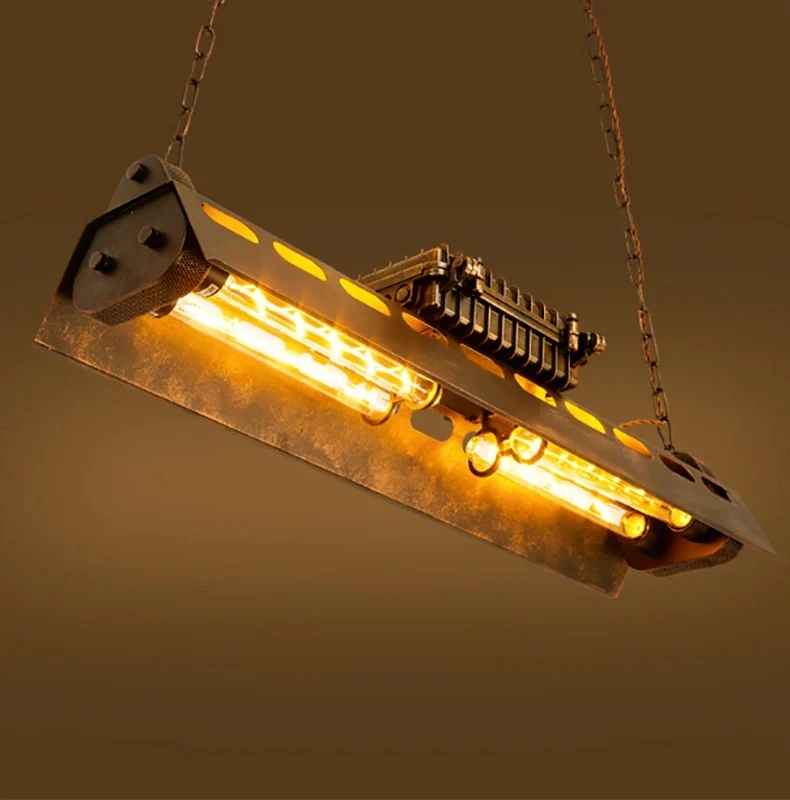 Industrieel Metalen Hanglamp - Antieke Houten Kroonluchter - Vintage - Amerikaanse Stijl - Verstelbaar - 78 cm - Moderne H...