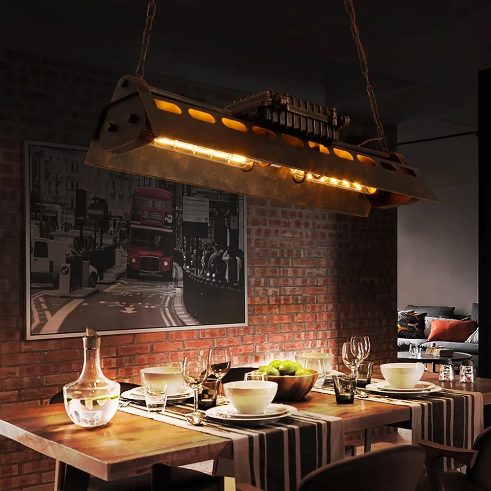 Industrieel Metalen Hanglamp - Antieke Houten Kroonluchter - Vintage - Amerikaanse Stijl - Verstelbaar - 78 cm - Moderne H...