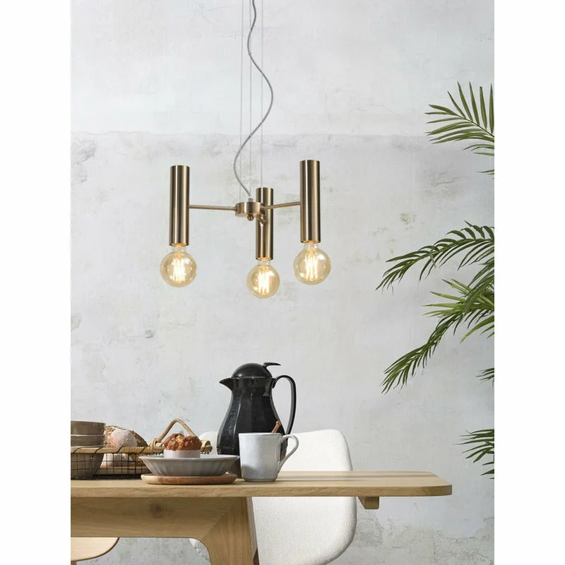 It's about Romi | hanglamp Cannes | goud | 3 lampen