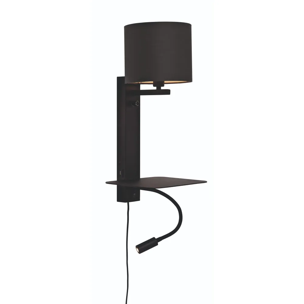 it's about RoMi wandlamp Florence - zwart - 24x22x52cm