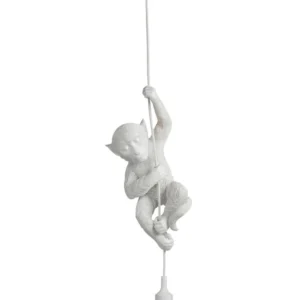 J-Line hanglamp Aap Hangend - polyresin - wit