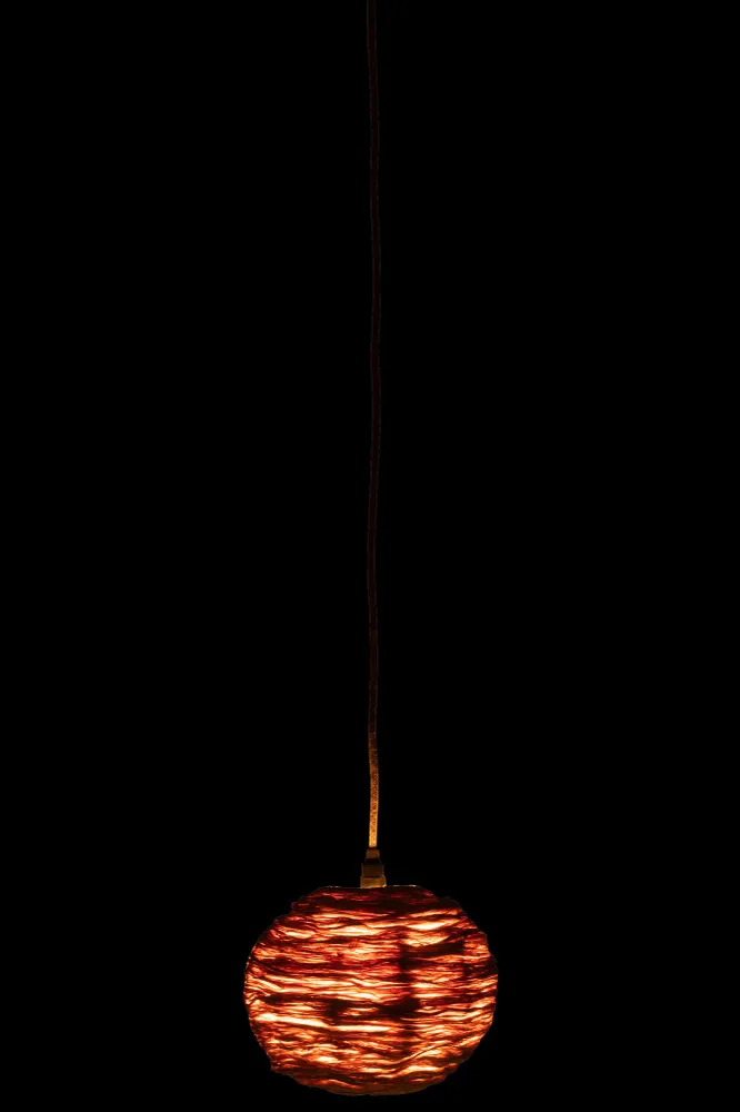 J-Line hanglamp Bol Bananenbladeren - jute - naturel - small