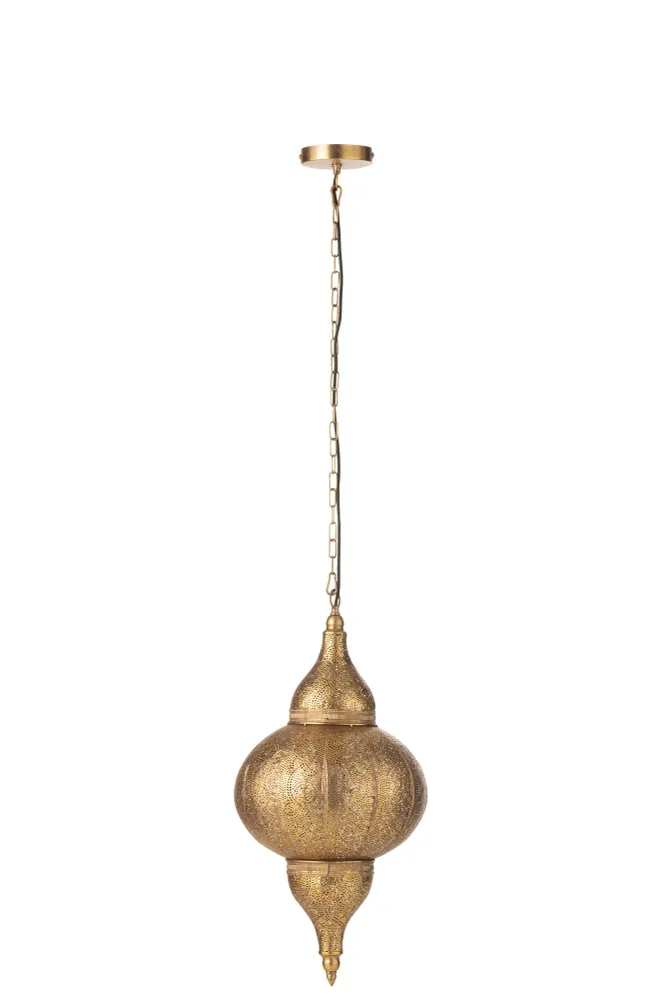 J-Line hanglamp Boor - metaal - goud - small