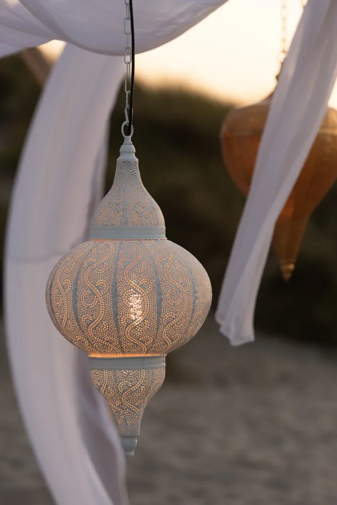 J-Line hanglamp Boor - metaal - wit - large
