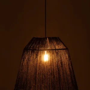J-Line hanglamp Celia - jute - zwart - large
