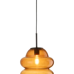 J-Line hanglamp Honinglepel - glas - bruin