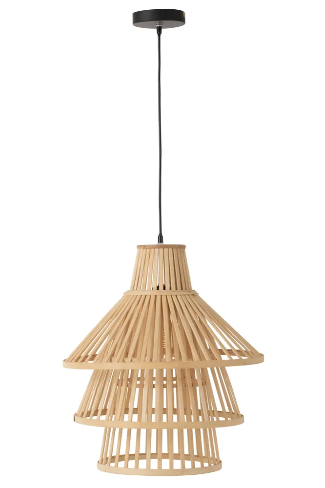 J-Line hanglamp Lagen - hout - naturel - large